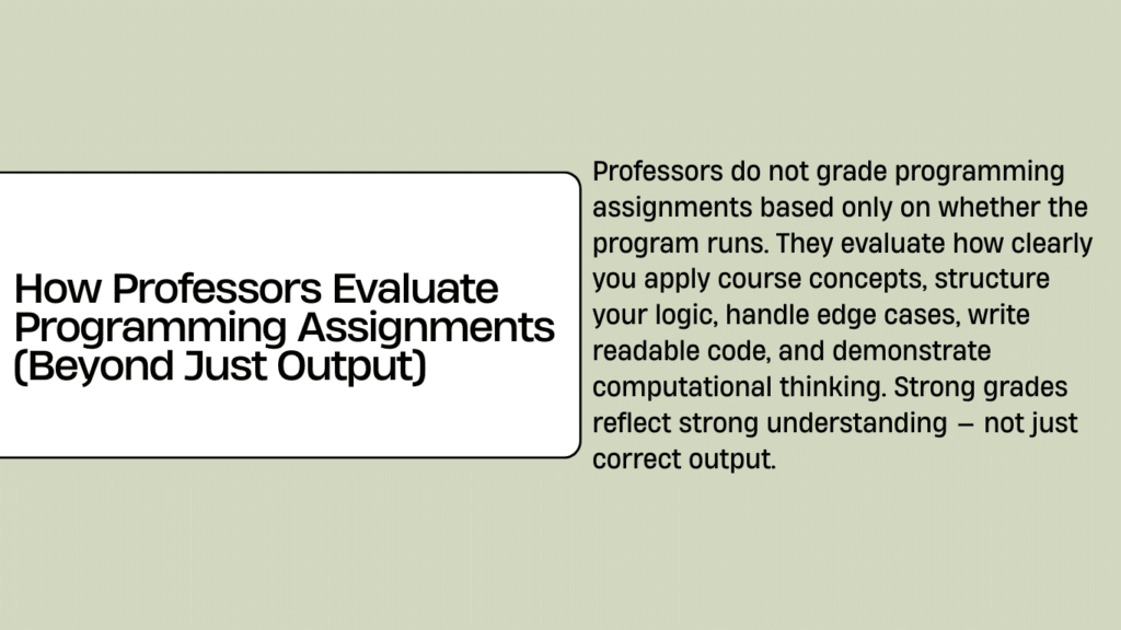 How Professors Evaluate Programming Assignments Beyond Just Output - MyCodingPal