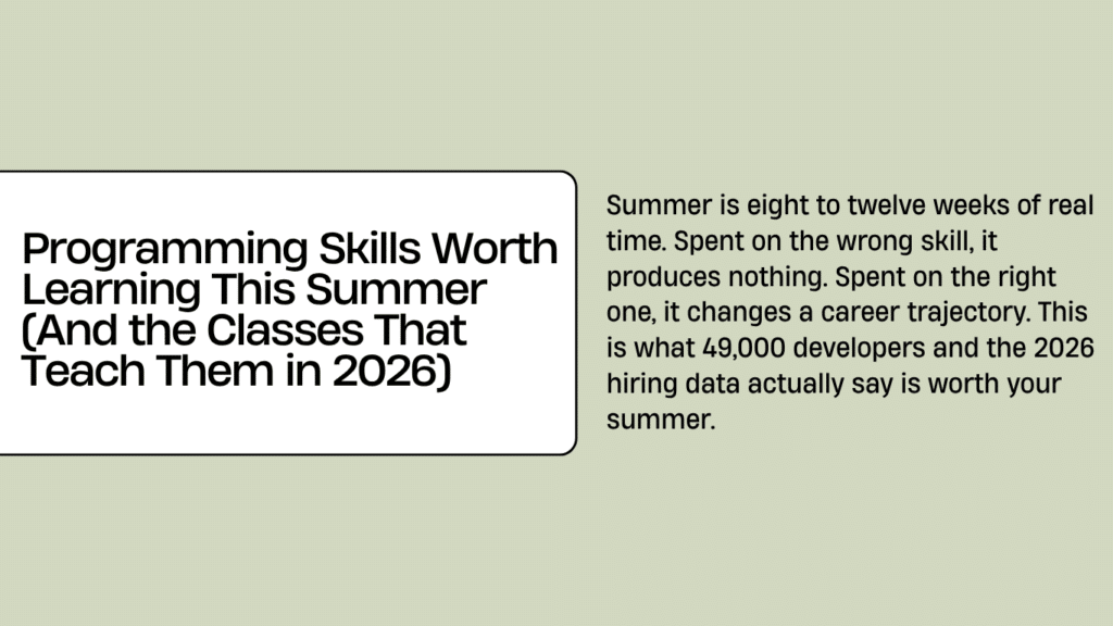 Programming Skills Worth Learning This Summer - MyCodingPal