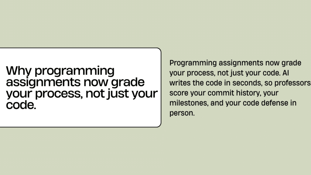 Why programming assignments now grade your process